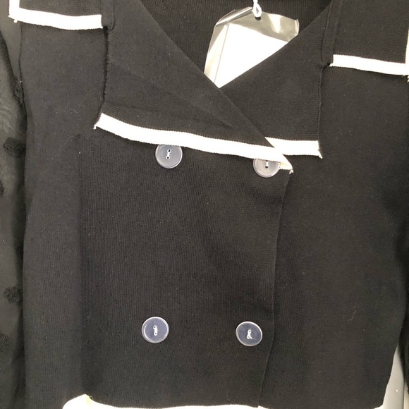 Yue yue polka dot sheer black blouse - Picture 10 of 10